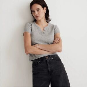 Madewell split-neck henley tee